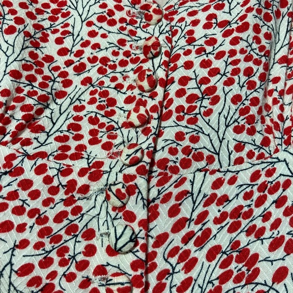 Lemisee! Australia Cotton Dress With Cap Sleeves V-Neck Collar Lined Size 4 - Picture 5 of 16